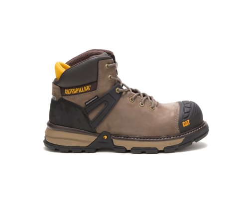 Ghete Munca Caterpillar Excavator Superlite Waterproof Nano Bombeu Barbati Brown/Black | FVQMT-4385