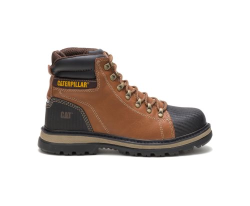 Ghete Munca Caterpillar Foxfield Steel Bombeu Barbati Brown/Black | ACMNB-7635