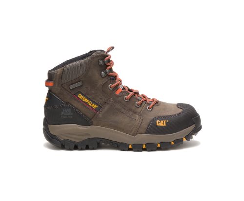 Ghete Munca Caterpillar Navigator Mid-High Waterproof Steel Bombeu Barbati Gri Inchis | TEIFY-8916