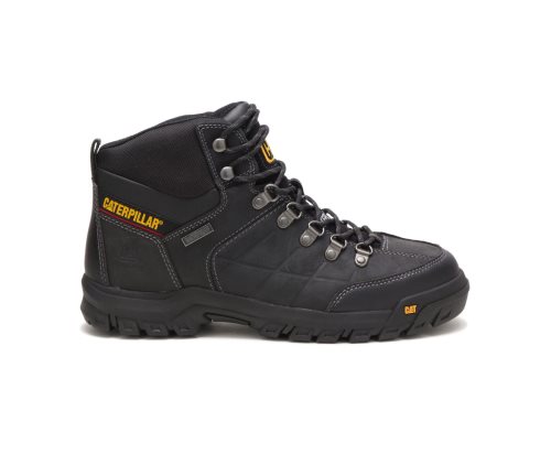 Ghete Munca Caterpillar Threshold Waterproof Steel Bombeu Barbati Negrii | DUQSZ-9140